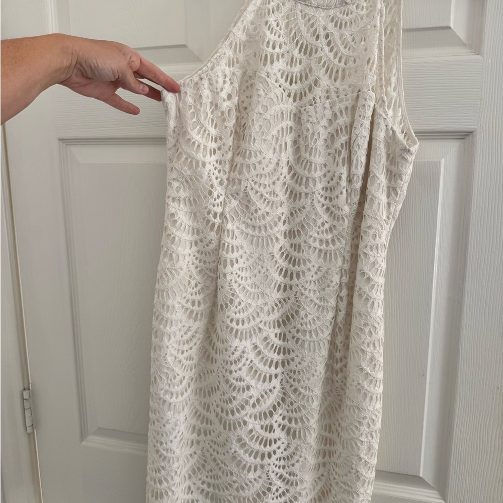 Lilly Pulitzer Cream Lace Midi Dress Sz 14